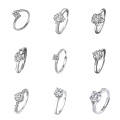 Ready to Ship High Quality Silver Jewelry Wedding Rings Adjustable Ring for Couple